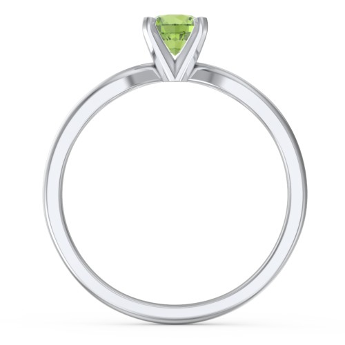 1/2 ct. Round Gemstone Split Engagement Ring
