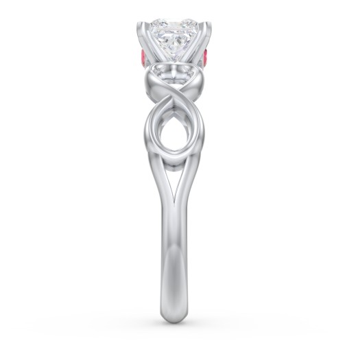 1/2 ct. Princess Gemstone Infinity Peek-A-Boo Engagement Ring