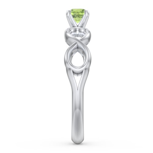 1/4 ct. Round Gemstone Infinity Engagement Ring