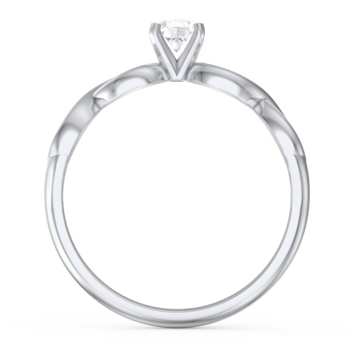 1/4 ct. Round Gemstone Infinity Engagement Ring – Sterling Silver with White Sapphire