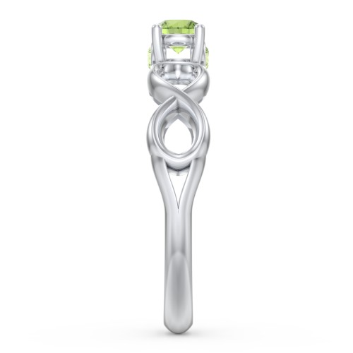 1/4 ct. Round Gemstone Infinity Peek-A-Boo Engagement Ring