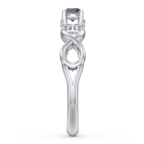 1/4 ct. Round Gemstone Infinity Peek-A-Boo Engagement Ring