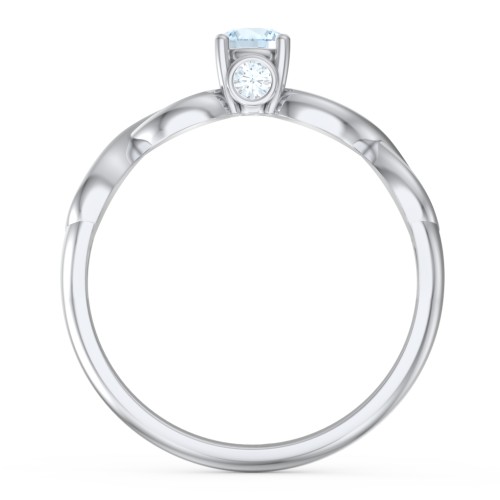 1/4 ct. Round Gemstone Infinity Peek-A-Boo Engagement Ring