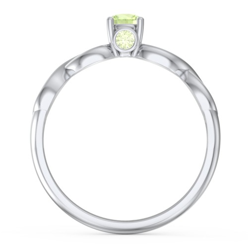 1/4 ct. Round Gemstone Infinity Peek-A-Boo Engagement Ring