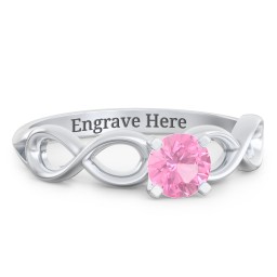 1/2 ct. Round Gemstone Infinity Engagement Ring