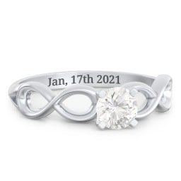 1/2 ct. Round Gemstone Infinity Engagement Ring