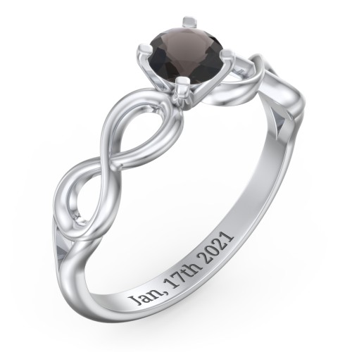 1/2 ct. Round Gemstone Infinity Engagement Ring