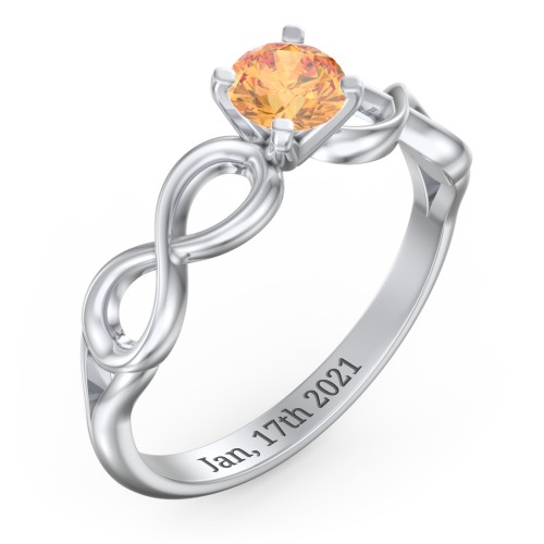1/2 ct. Round Gemstone Infinity Engagement Ring