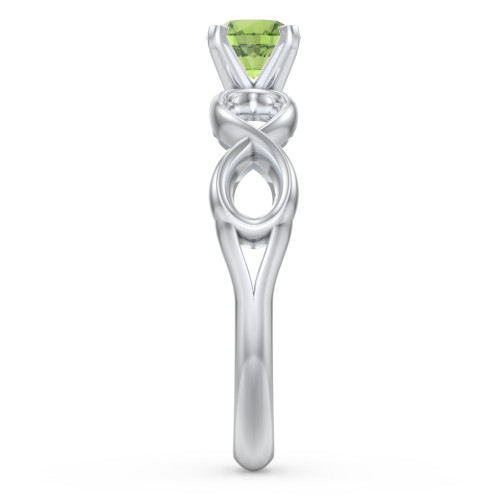 1/2 ct. Round Gemstone Infinity Engagement Ring