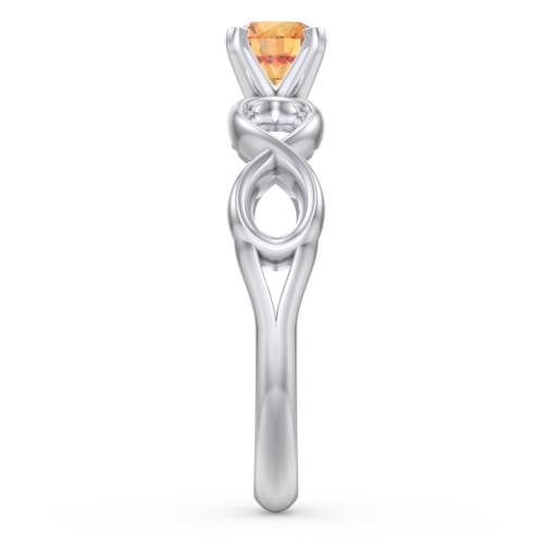 1/2 ct. Round Gemstone Infinity Engagement Ring