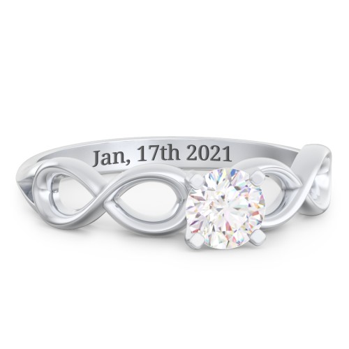 1/2 ct. Round Gemstone Infinity Engagement Ring