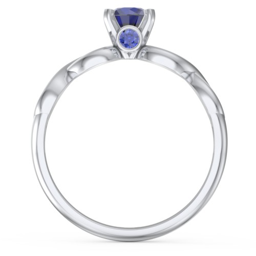 1/2 ct. Round Gemstone Infinity Peek-A-Boo Engagement Ring