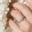 1/2 ct. Princess Gemstone Engagement Ring with Side Accent Stones – 10K Yellow Gold with White Premium Zirconia