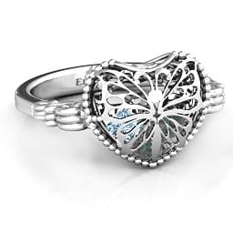 Caged Hearts Ring with 2-6 Stones