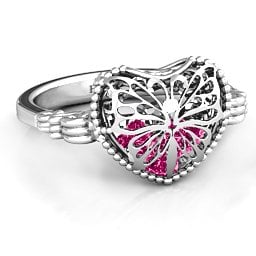 Caged Hearts Ring with 2-6 Stones