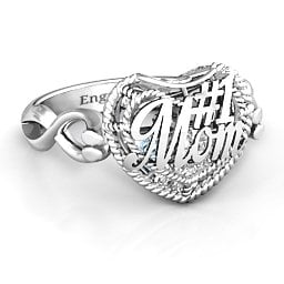 Caged Hearts Ring with 2-6 Stones