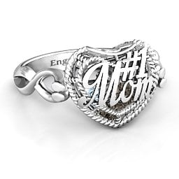 Caged Hearts Ring with 2-6 Stones