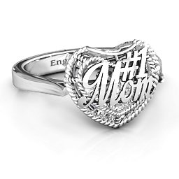 Caged Hearts Ring with 2-6 Stones