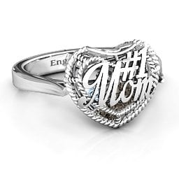 Caged Hearts Ring with 2-6 Stones
