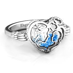 Caged Hearts Ring with 2-6 Stones