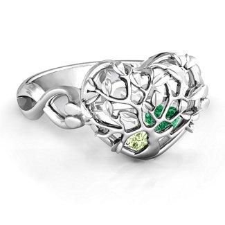 Encased in Love Caged Hearts Ring with Infinity Band
