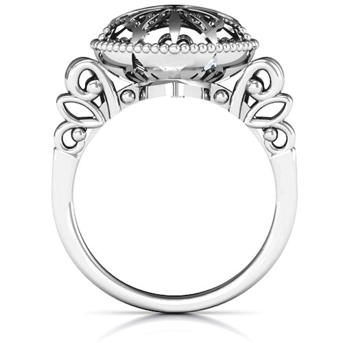 Butterfly Caged Hearts Ring with Butterfly Wings Band