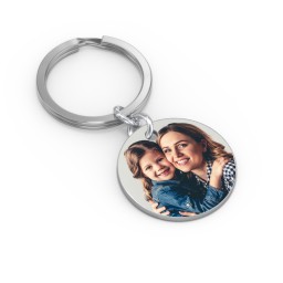 Engravable Photo Round Disc Keychain