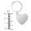 Engravable Photo Heart Disc Keychain