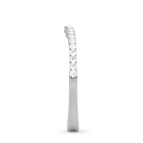 The Brigitte Wedding Band – 14K White Gold with Lab Diamond