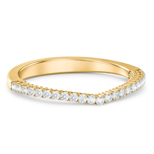 The Brigitte Wedding Band – 10K Yellow Gold with Lab Diamond