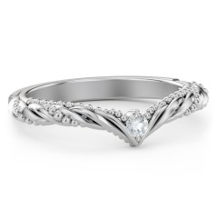The Rita Diamond Wedding Band – 14K White Gold with Lab Diamond