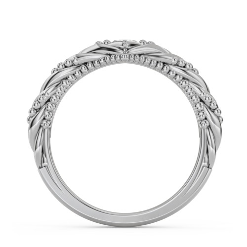 The Rita Diamond Wedding Band – 14K White Gold with Lab Diamond