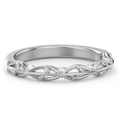 The Ava Wedding Band – 10K Rose Gold with Lab Diamond