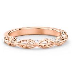 The Ava Wedding Band in 10K Solid Rose Gold