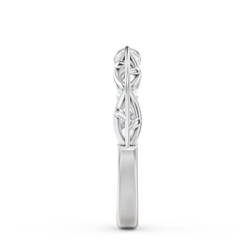 The Ava Wedding Band – 10K White Gold with Lab Diamond