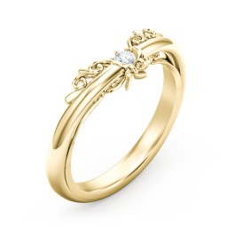 The Sophia Diamond Wedding Band in 10K Solid Yellow Gold