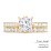 Solitaire Diamond Engagement Ring with Accents and Bow Detail – 14K White Gold with Lab Diamond