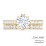 Solitaire Diamond Engagement Ring with Accents and Bow Detail – 14K White Gold with Lab Diamond