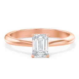 Classic Solitaire Engagement Ring in 10K Solid Rose Gold