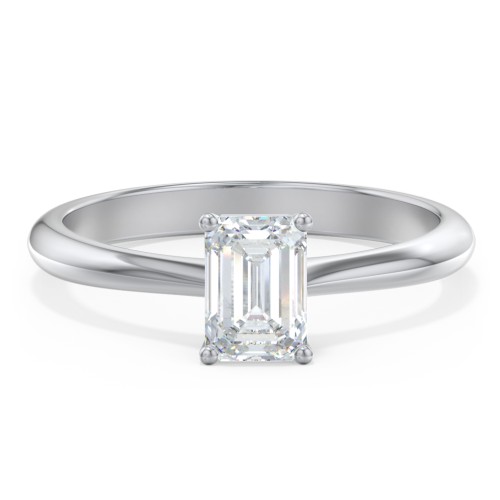 Classic Solitaire Engagement Ring – 14K White Gold