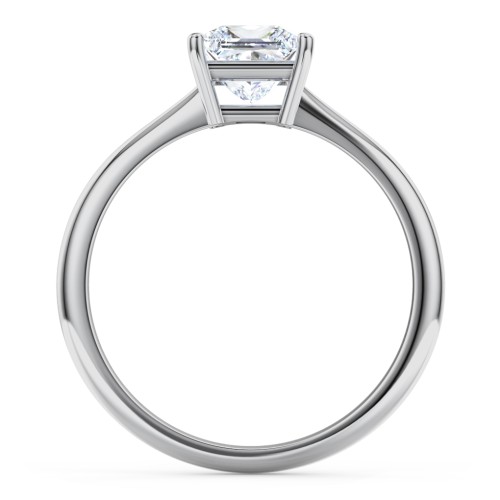 Classic Solitaire Engagement Ring – 14K White Gold