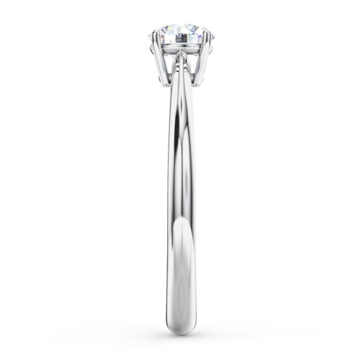 Classic Solitaire Engagement Ring – 14K White Gold