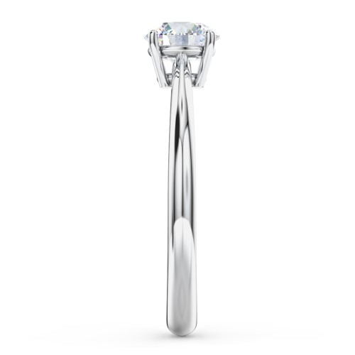 Classic Solitaire Engagement Ring – 14K White Gold