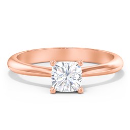 Classic Solitaire Engagement Ring in 10K Solid Rose Gold