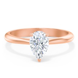 Classic Solitaire Engagement Ring in 10K Solid Rose Gold