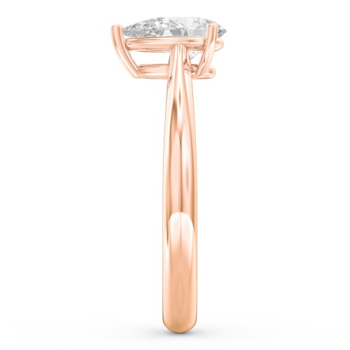 Classic Solitaire Engagement Ring – 10K Rose Gold