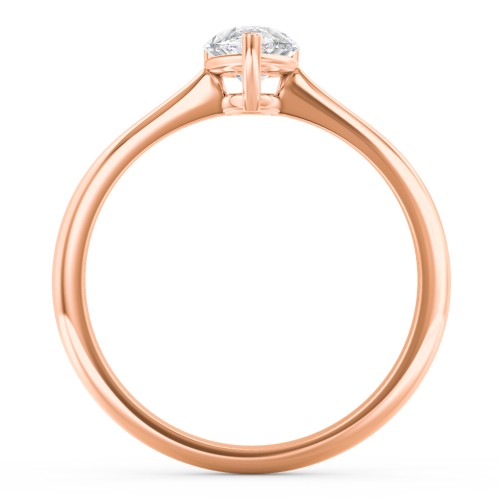 Classic Solitaire Engagement Ring – 10K Rose Gold