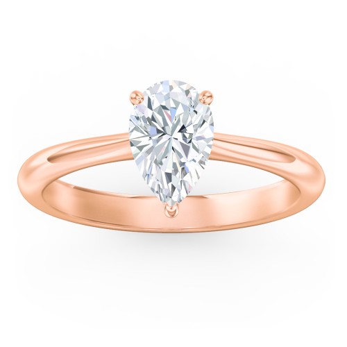 Classic Solitaire Engagement Ring – 10K Rose Gold