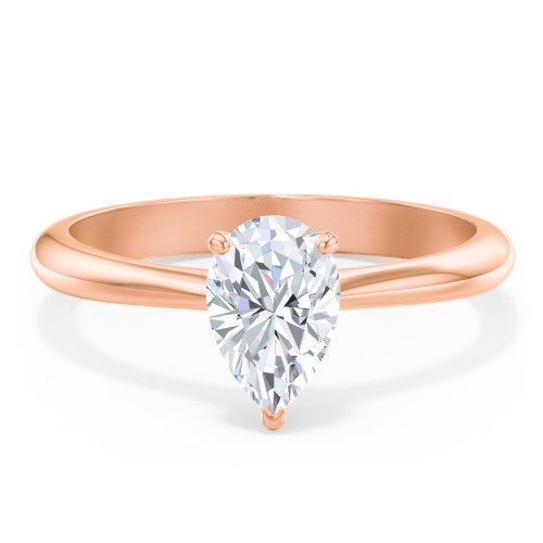 Classic Solitaire Engagement Ring – 10K Rose Gold