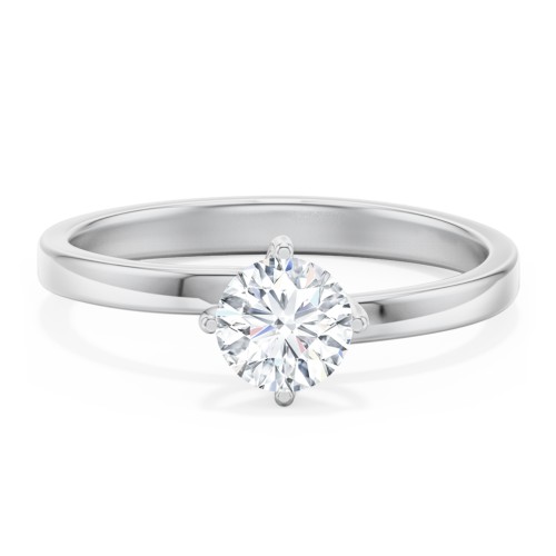 Solitaire Engagement Ring with Twisted Prongs